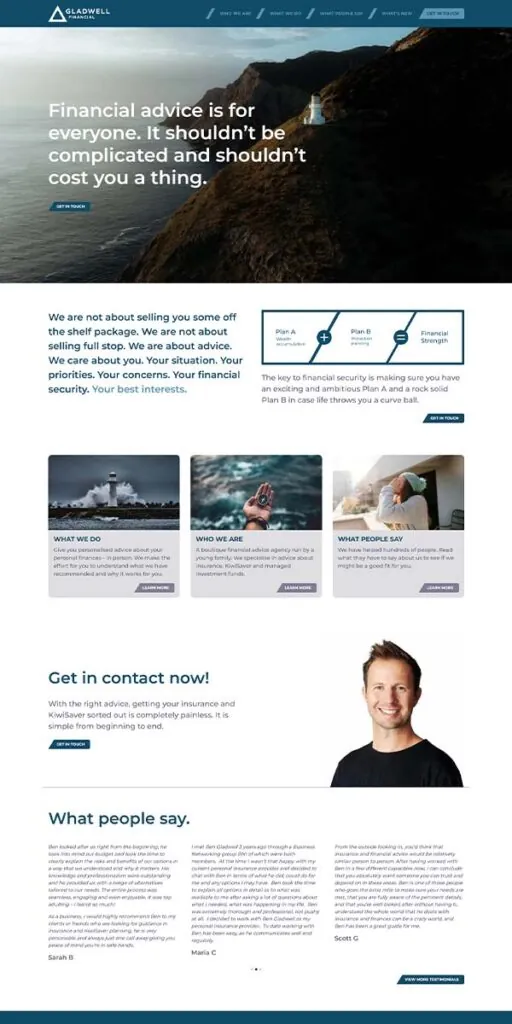 Gladwell website screenshot