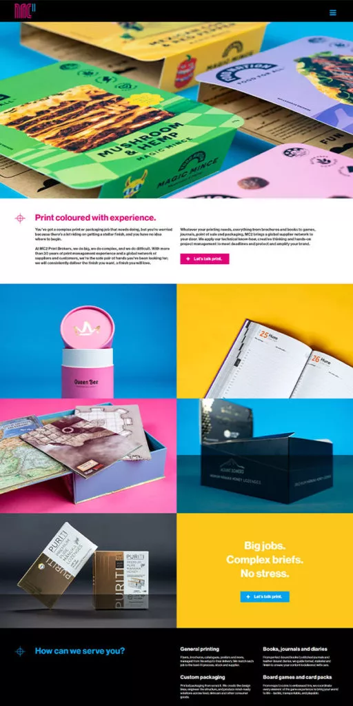 MC2 website screenshot
