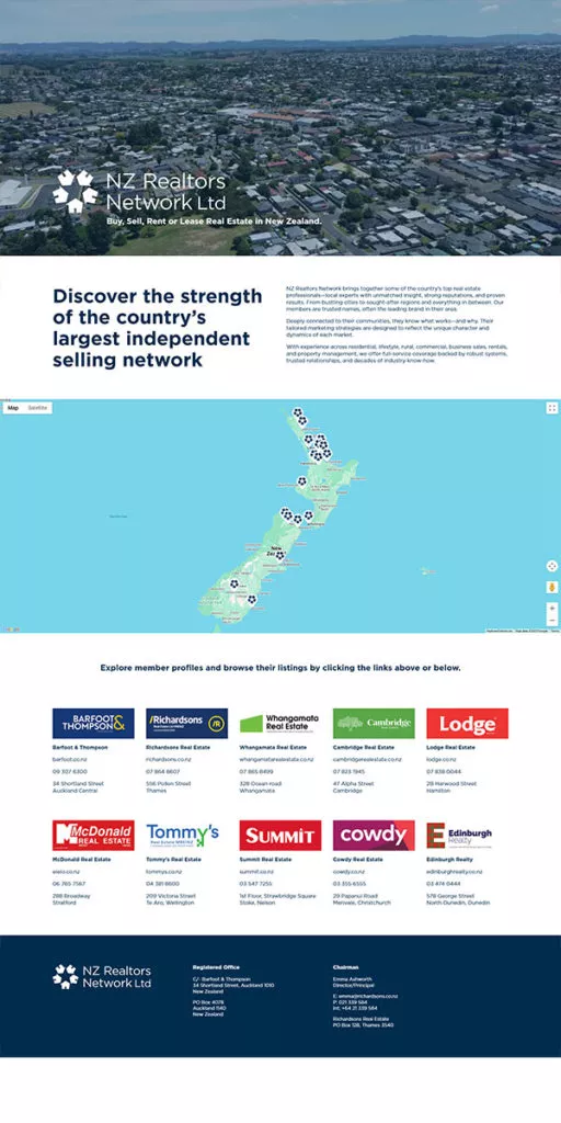 NZ Realtors Network website screenshot