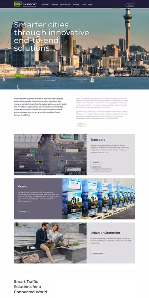 Smart City website screenshot