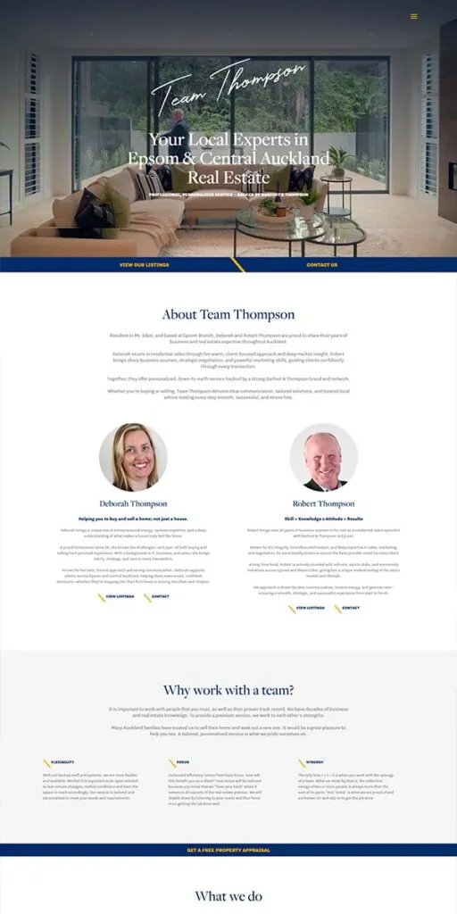 Team Thompson website screenshot