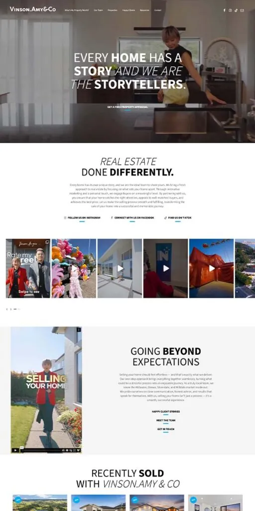 Vinson Amy & Co website screenshot